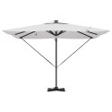 PARASOL CANTILEVER ROMA Z LED-AMI PIASKOWY WYMIARY 286X285X270CM ALUMINIOWY