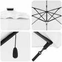 PARASOL CANTILEVER ROMA Z LED-AMI PIASKOWY WYMIARY 286X285X270CM ALUMINIOWY