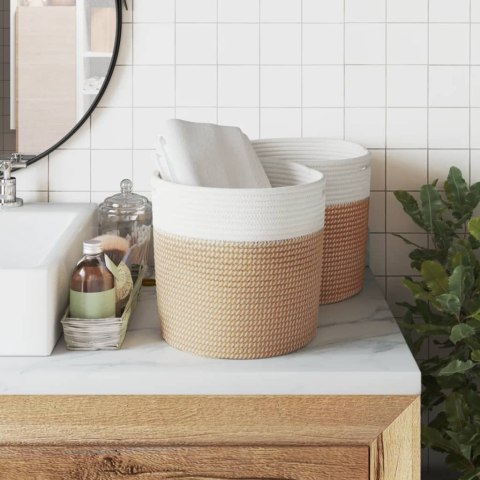 KOSZ BAWEŁNIANY DO PRZECHOWYWANIA ZABAWEK KOCA UBRAŃ RĘCZNIKÓW2 SZT. 28X28