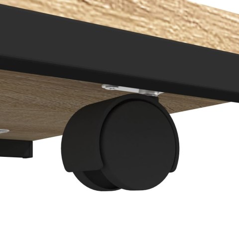 STOLIK BOCZNY NA KÓŁKACH DĄB SONOMA 50X35X55,5CM