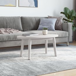 BLAT STOŁU BIAŁY 70X35X2,5CM LITE DREWNO SOSNOWE OWALNY