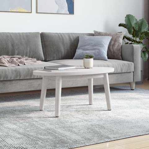 BLAT STOŁU BIAŁY 70X35X2,5CM LITE DREWNO SOSNOWE OWALNY