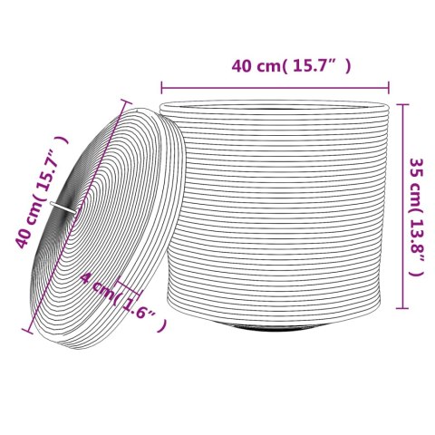 KOSZ Z POKRYWĄ DO PRZECHOWYWANIA ZABAWEK KOCA UBRAŃ RĘCZNIKÓW 40X35