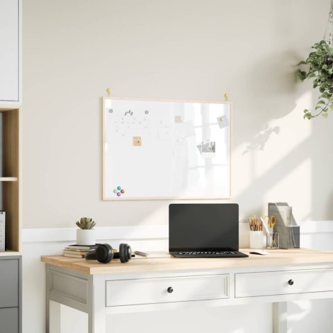 TABLICA MAGNETYCZNA Z RAMĄ Z LITEGO DREWNA SOSNOWEGO 80X55CM