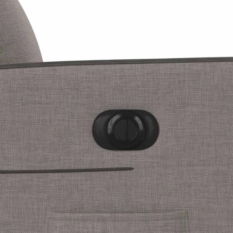 ELEKTRYCZNY FOTEL ROZKŁADANY KOLOR TAUPE OBITY TKANINĄ