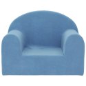 KANAPA DLA DZIECKA NIEBIESKA MIĘKKI PLUSZ