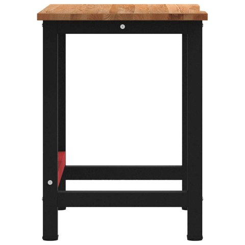 VidaXL Stolik roboczy, jasny brąz, 100x60x81,5 cm, lite drewno dębowe