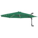 PARASOL ŚCIENNY Z LED NA METALOWYM SŁUPKU 300CM ZIELONY