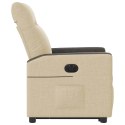 PODNOSZONY FOTEL MASUJĄCY ELEKTRYCZNY ROZKŁADANY KREMOWY