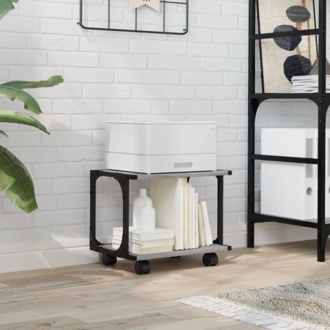 STOJAK POD DRUKARKĘ 2-POZIOMOWY SZARY DĄB SONOMA 41X28X33,5CM