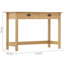 STOLIK KONSOLOWY LL 2 SZUFLADY 110X45X74CM LITA SOSNA