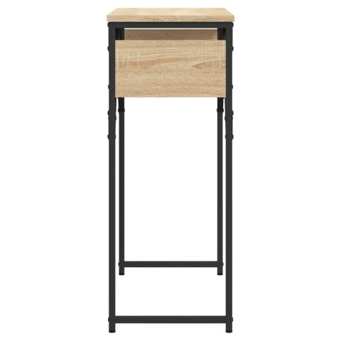 STOLIK KONSOLOWY Z PÓŁKĄ KOLOR DĄB SONOMA 75X30X75CM