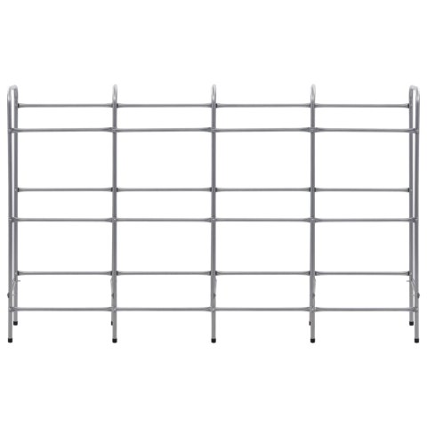 REGAŁ MAGAZYNOWY NA 12 SKRZYNEK SREBRNY 190X33X116CM STAL