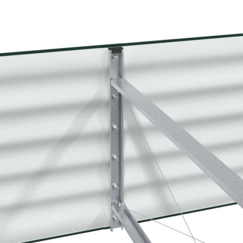 VidaXL Podniesiona rabata ogrodowa Zielony 320 x 80 x 44 cm Stal