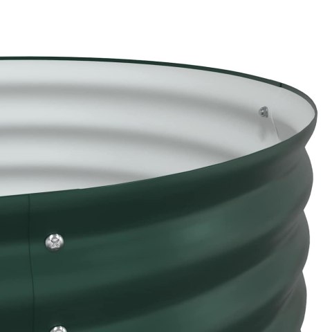 VidaXL Podniesiona rabata ogrodowa Zielony 320 x 80 x 44 cm Stal