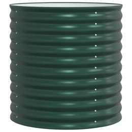 VidaXL Podniesiona rabata ogrodowa Zielony 80 x 80 x 81 cm Stal