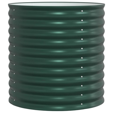 VidaXL Podniesiona rabata ogrodowa Zielony 80 x 80 x 81 cm Stal