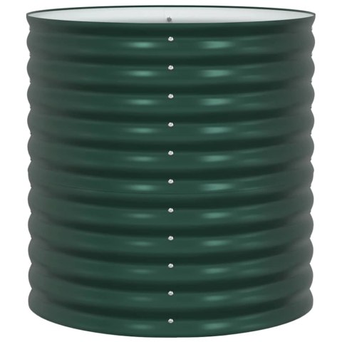 VidaXL Podniesiona rabata ogrodowa Zielony 80 x 80 x 81 cm Stal
