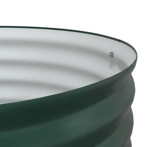 VidaXL Podniesiona rabata ogrodowa Zielony 80 x 80 x 81 cm Stal