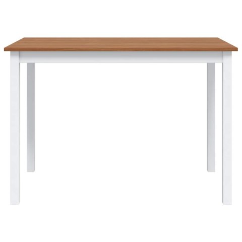 5-CZĘŚCIOWY ZESTAW MEBLI DO JADALNI BRĄZOWY I BIAŁY