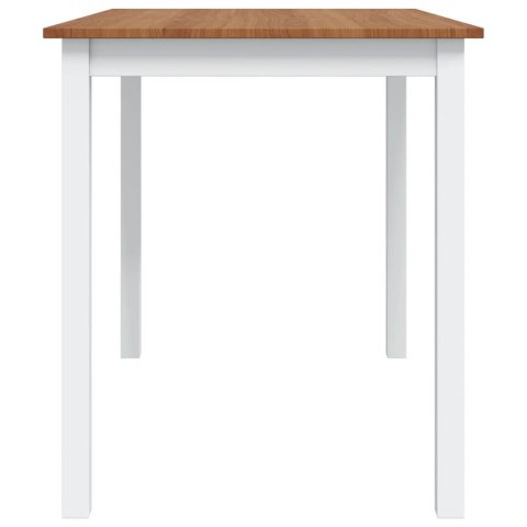 5-CZĘŚCIOWY ZESTAW MEBLI DO JADALNI BRĄZOWY I BIAŁY