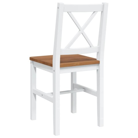 5-CZĘŚCIOWY ZESTAW MEBLI DO JADALNI BRĄZOWY I BIAŁY