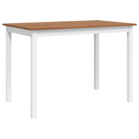 5-CZĘŚCIOWY ZESTAW MEBLI DO JADALNI BRĄZOWY I BIAŁY