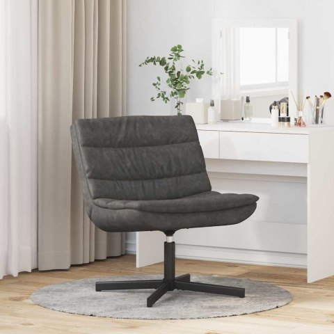 FOTEL OBROTOWY CZARNY 63X75X76CM SKÓRA SYNTETYCZNA