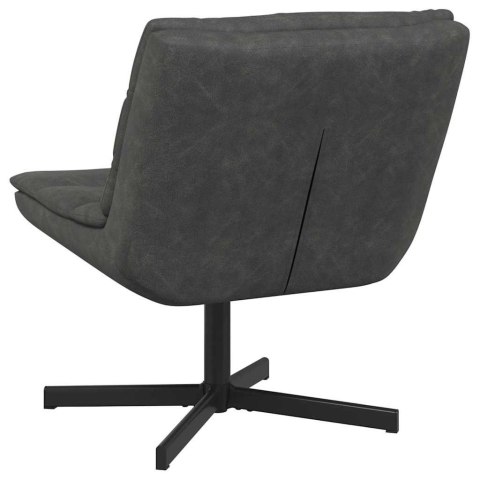 FOTEL OBROTOWY CZARNY 63X75X76CM SKÓRA SYNTETYCZNA