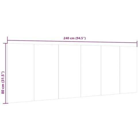 ZAGŁÓWEK ŁÓŻKA ŚCIENNY DĄB SONOMA 240X1,5X80CM