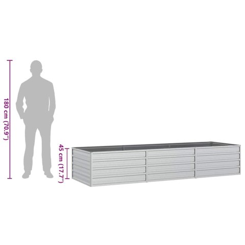 DONICA DO PODWYŻSZONEJ RABATY 240X80X45CM STAL GALWANIZOWANA