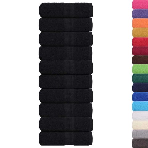 RĘCZNIKI 10 SZT. FROGN CZARNE 30X30CM 100% BAWEŁNA