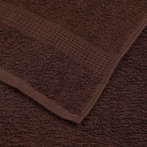RĘCZNIKI DO RĄK 2 SZT. BRĄZOWE 50X100CM BAWEŁNA 100%