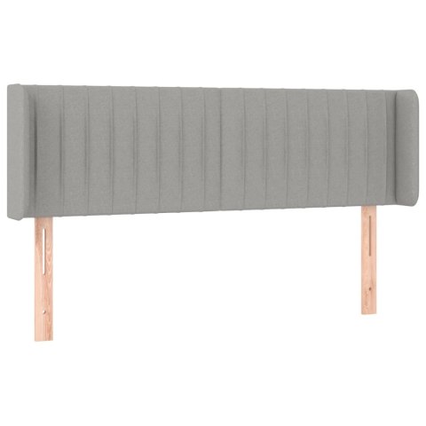 ZAGŁÓWEK DO ŁÓŻKA Z LED JASNOSZARY 147X16X78/88CM TKANINA