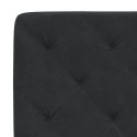 ŁÓŻKO Z MATERACEM CZARNE 200X200CM AKSAMITNE