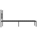 METALOWA RAMA ŁÓŻKA Z WEZGŁOWIEM CZARNA 75X190CM