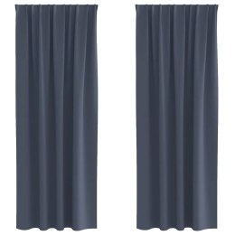 ZASŁONY Z ZASŁONAMI 2 SZT. ANTRACYTOWY POLIESTER