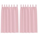 VidaXL Zasłony z zasłonami 2 pcs Bebis różowy Poliester