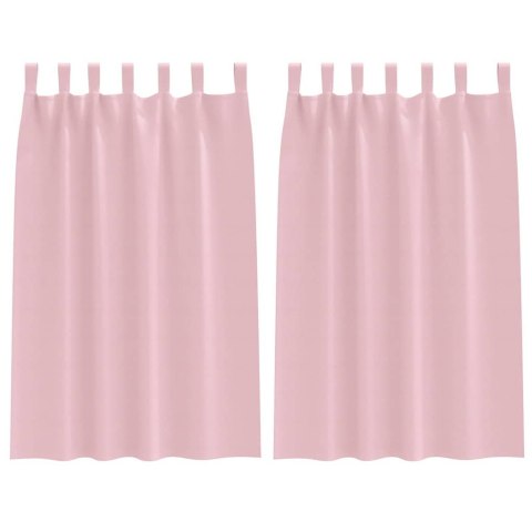 VidaXL Zasłony z zasłonami 2 pcs Bebis różowy Poliester