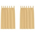 ZASŁONY Z ZASŁONAMI 2 SZT. BEŻOWY POLIESTER