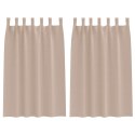 ZASŁONY Z ZASŁONAMI 2 SZT. CIEMNOSZARY POLIESTER