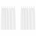 ZASŁONY Z ZASŁONAMI 2 SZT. CZYSTA BIEL POLIESTER