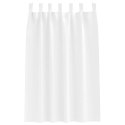 ZASŁONY Z ZASŁONAMI 2 SZT. CZYSTA BIEL POLIESTER