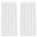 ZASŁONY Z ZASŁONAMI 2 SZT. CZYSTA BIEL POLIESTER