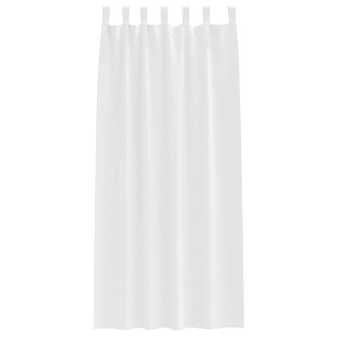 ZASŁONY Z ZASŁONAMI 2 SZT. CZYSTA BIEL POLIESTER