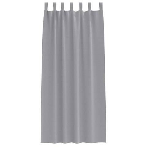 ZASŁONY Z ZASŁONAMI 2 SZT. JASNOSZARY POLIESTER