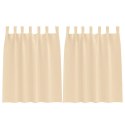 VidaXL Zasłony z zasłonami 2 pcs Kremowy Poliester