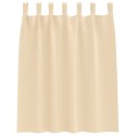 VidaXL Zasłony z zasłonami 2 pcs Kremowy Poliester
