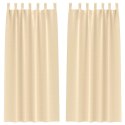 VidaXL Zasłony z zasłonami 2 pcs Kremowy Poliester