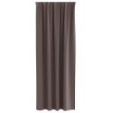 ZASŁONY Z ZASŁONAMI 2 SZT. CIEMNOBRĄZOWY POLIESTER
